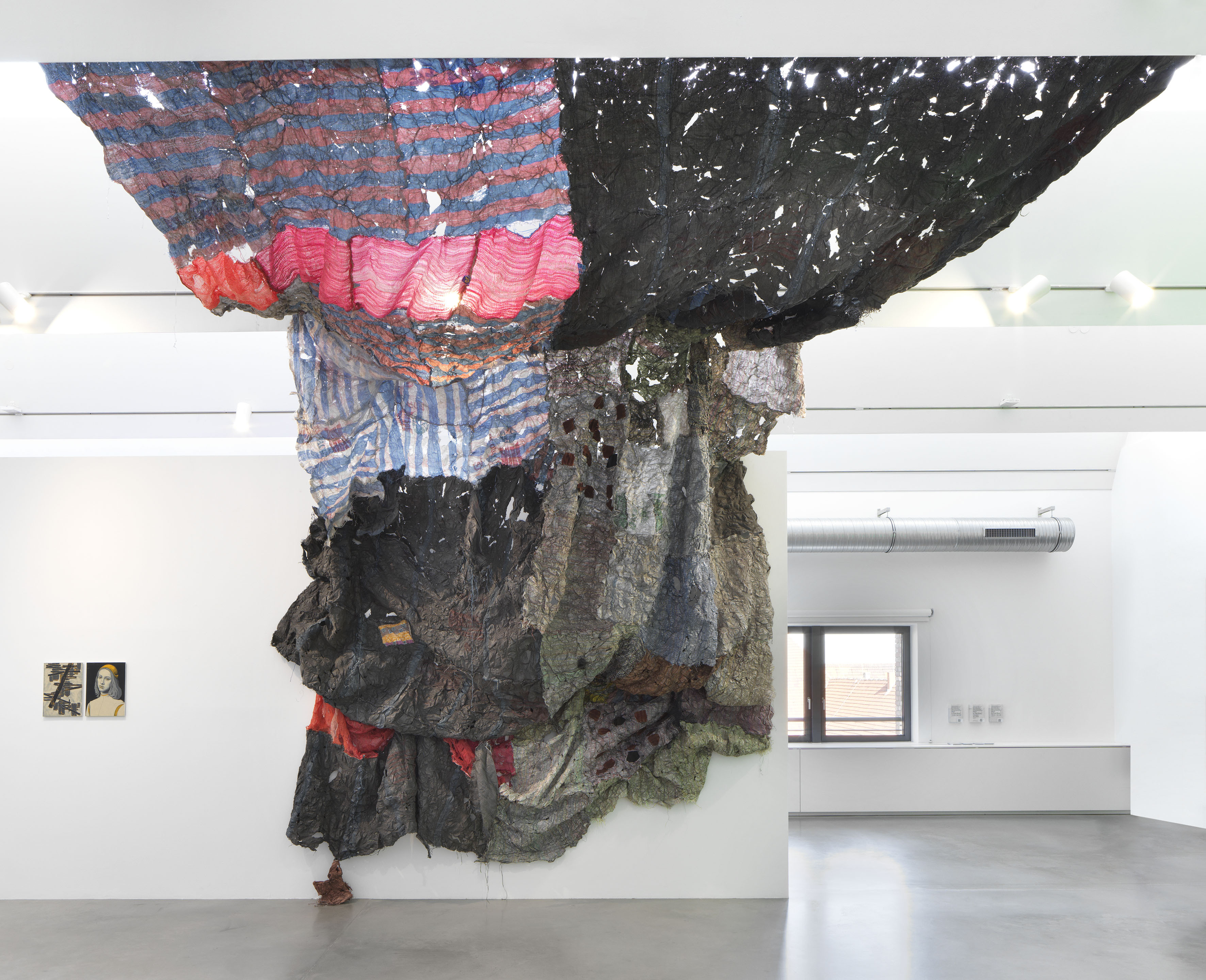 Through the Eyes of Many 2020 23 Repurposed Plastic sacks Fish net and textiles 270 x 450 x 30cm Photo by Jens Ziehe